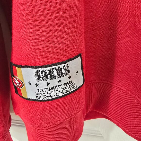 San Fancisco 49ers Men's NFL Ultra Game Embroidered Sweatshirt Red Tan Sz L NWT - Picture 3 of 10